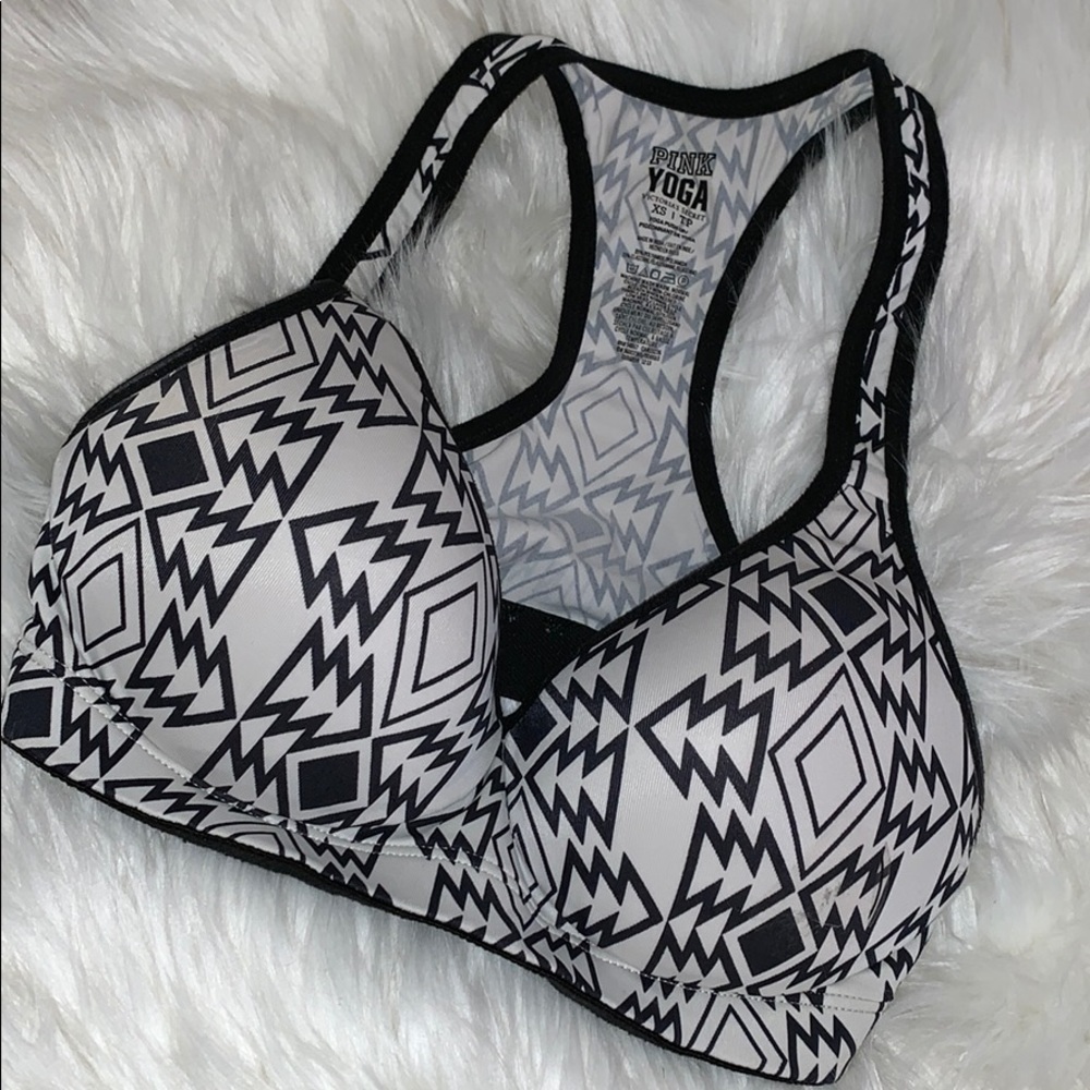 PINK yoga push up sports bra